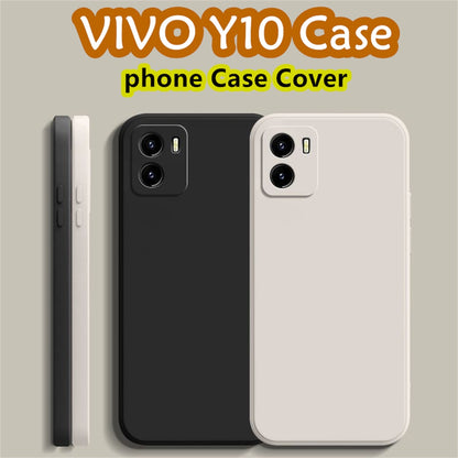 For VIVO Y10 Cover Drop and wear resistant Silicone Full Case Classic Simple Solid Color Phone Case Cover