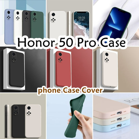 For Honor 50 Pro Cover Drop and wear resistant Silicone Full Case Classic Simple Solid Color Phone Case Cover