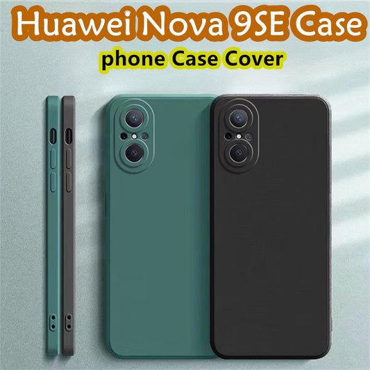 For Huawei Nova 9 SE Cover Drop and wear resistant Silicone Full Case Classic Simple Solid Color Phone Case Cover
