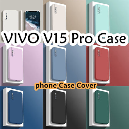 For VIVO V15 Pro Cover Drop and wear resistant Silicone Full Case Classic Simple Solid Color Phone Case Cover