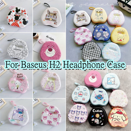 For Baseus H2 Headphone Case Cartoon Creative Patterns Headset Earpads Storage Bag Casing Box