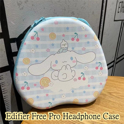 For Edifier Free Pro Headphone Case Cartoon Creative Patterns Headset Earpads Storage Bag Casing Box