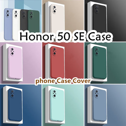 For Honor 50 SE Cover Drop and wear resistant Silicone Full Case Classic Simple Solid Color Phone Case Cover