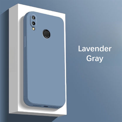 For Huawei Y7 Prime 2019 Cover Drop and wear resistant Silicone Full Case Classic Simple Solid Color Phone Case Cover