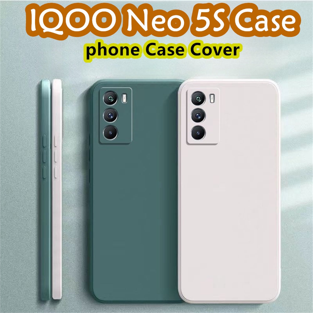 For IQOO Neo 5S Cover Drop and wear resistant Silicone Full Case Classic Simple Solid Color Phone Case Cover