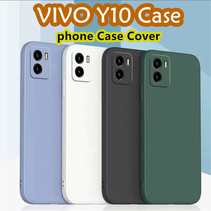 For VIVO Y10 Cover Drop and wear resistant Silicone Full Case Classic Simple Solid Color Phone Case Cover