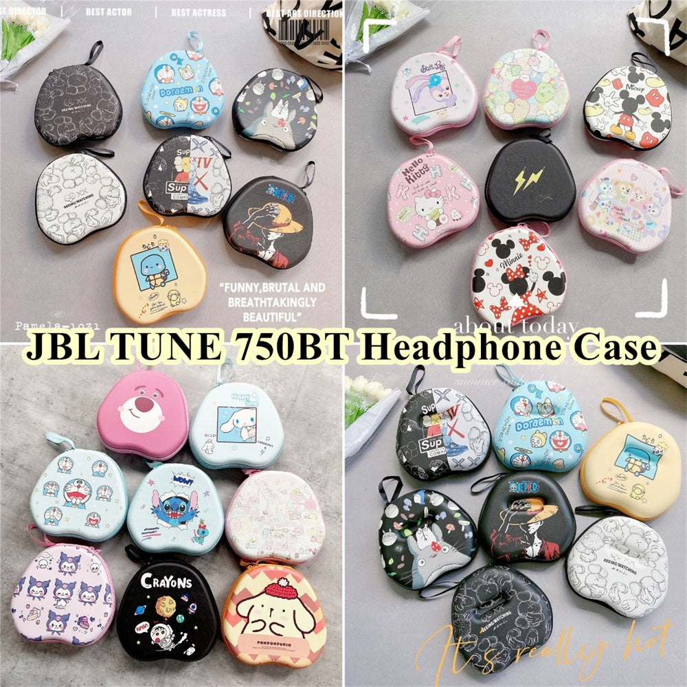 For JBL TUNE 750BT Headphone Case Cartoon Creative Patterns Headset Earpads Storage Bag Casing Box