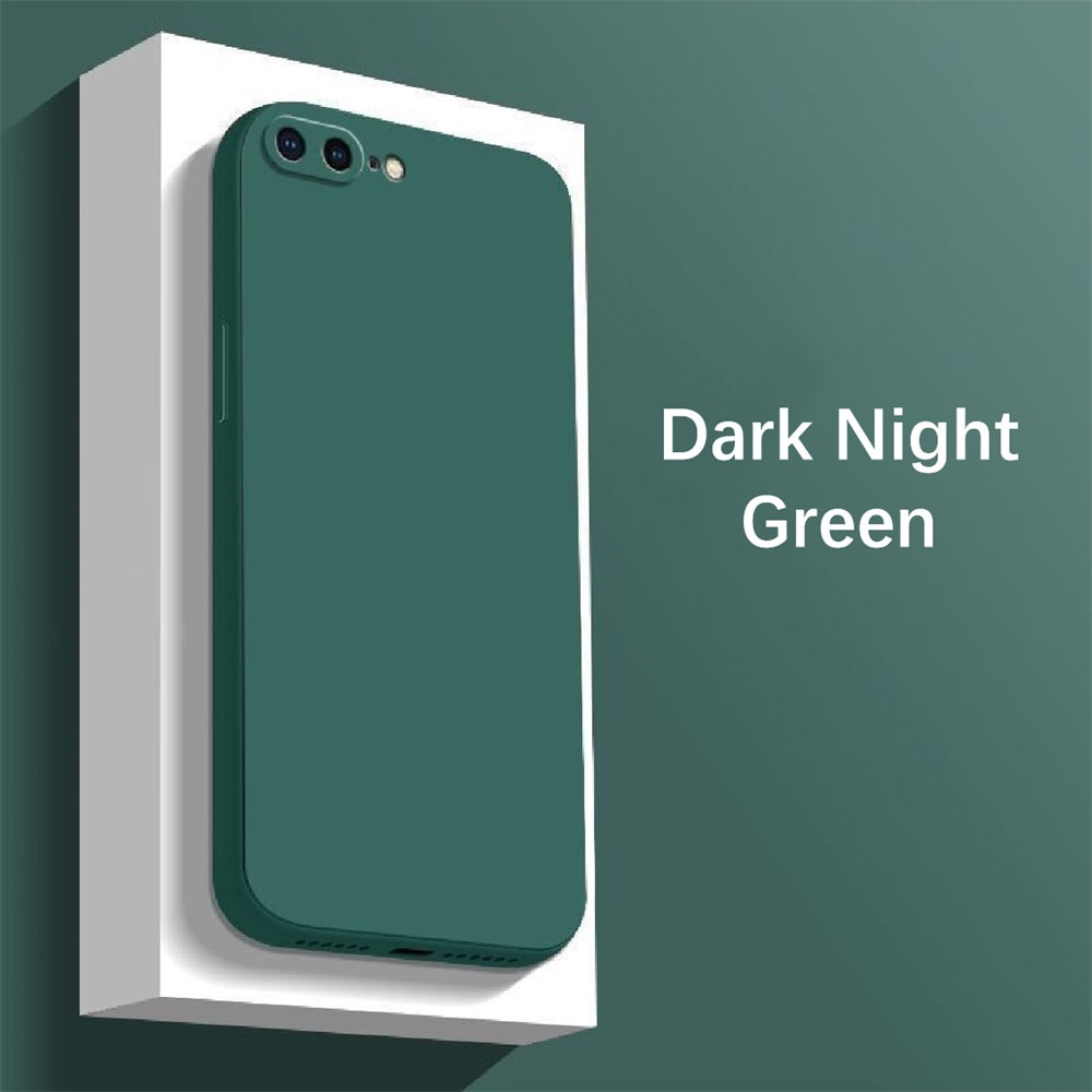 For IPhone 7 Plus Cover Drop and wear resistant Silicone Full Case Classic Simple Solid Color Phone Case Cover
