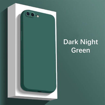 For IPhone 7 Plus Cover Drop and wear resistant Silicone Full Case Classic Simple Solid Color Phone Case Cover