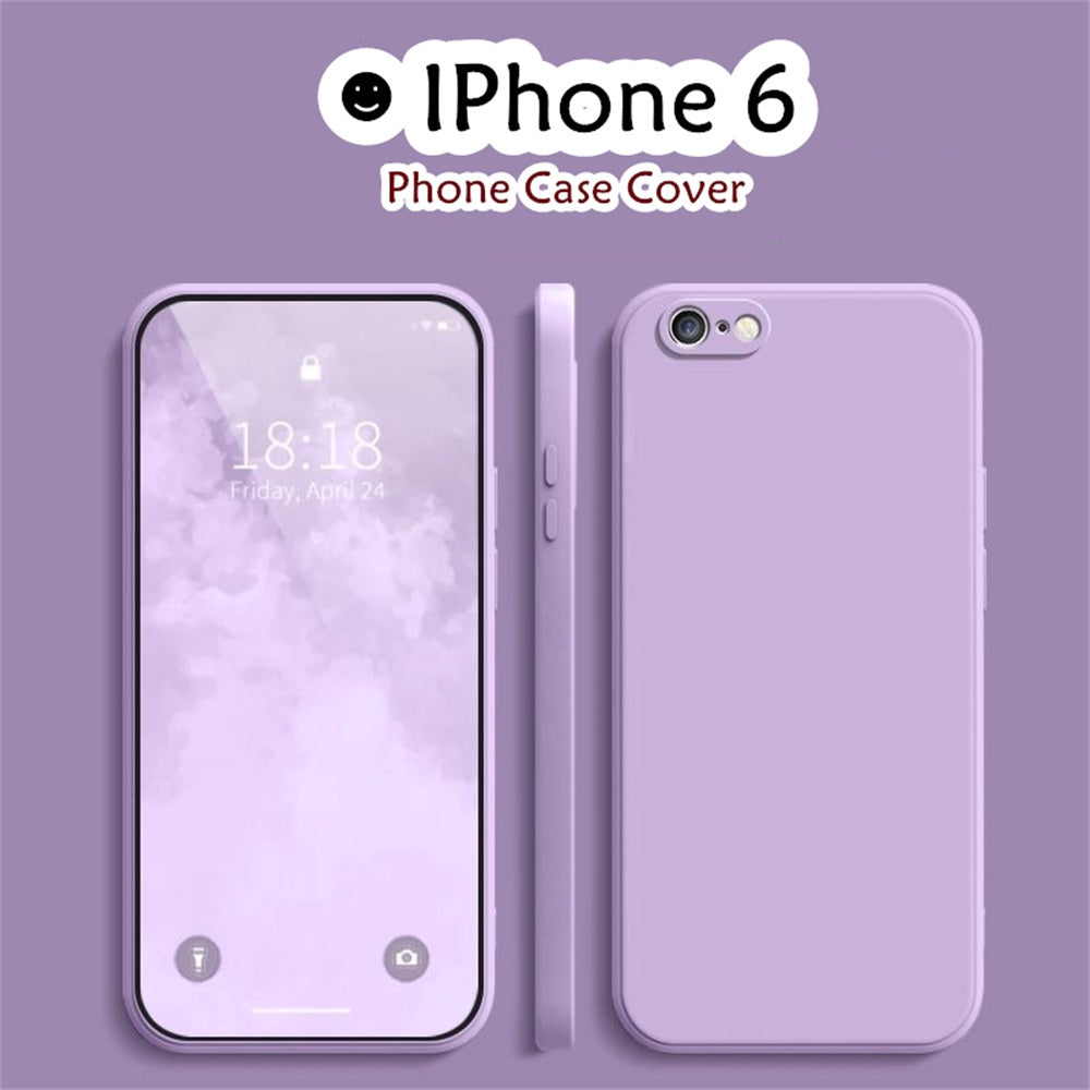 For IPhone 6 Cover Drop and wear resistant Silicone Full Case Classic Simple Solid Color Phone Case Cover