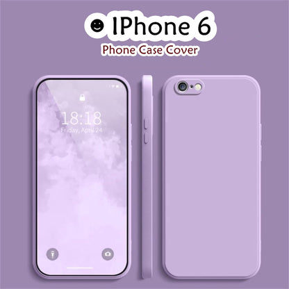 For IPhone 6 Cover Drop and wear resistant Silicone Full Case Classic Simple Solid Color Phone Case Cover