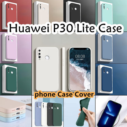 For Huawei P30 Lite Cover Drop and wear resistant Silicone Full Case Classic Simple Solid Color Phone Case Cover