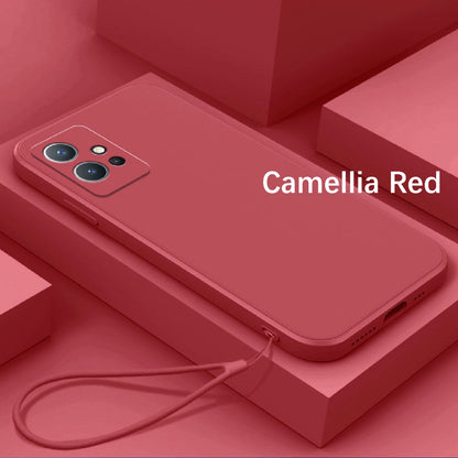 For VIVO Y75 5G Cover Drop and wear resistant Silicone Full Case Classic Simple Solid Color Phone Case Cover