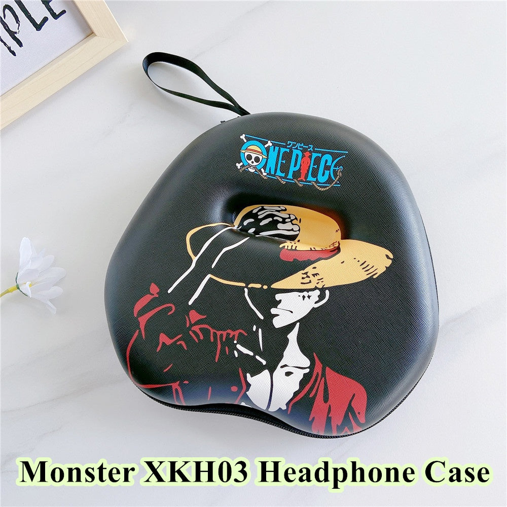 For Monster XKH03 Headphone Case Cartoon Creative Patterns Headset Earpads Storage Bag Casing Box