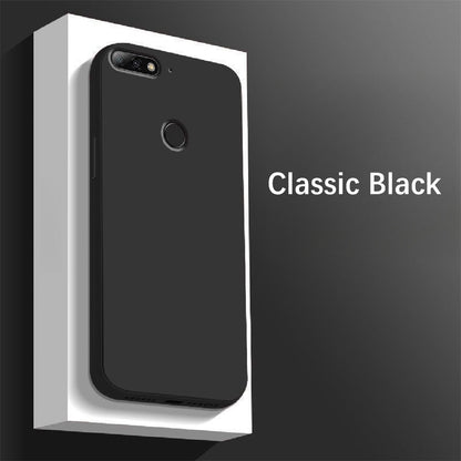 For Huawei Enjoy 8 Cover Drop and wear resistant Silicone Full Case Classic Simple Solid Color Phone Case Cover