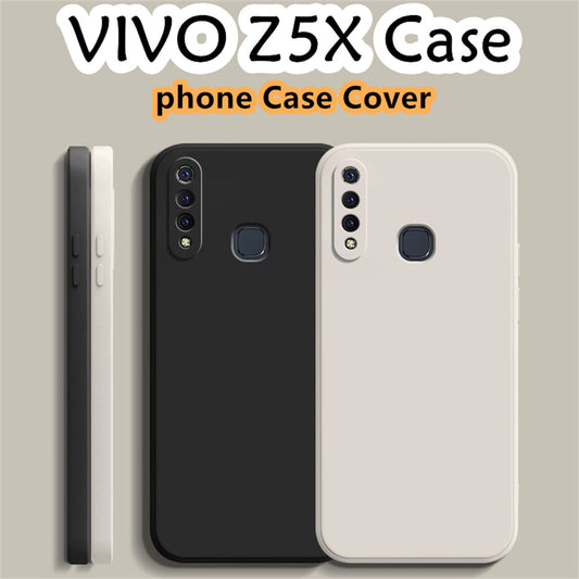 For VIVO Z5X Cover Drop and wear resistant Silicone Full Case Classic Simple Solid Color Phone Case Cover