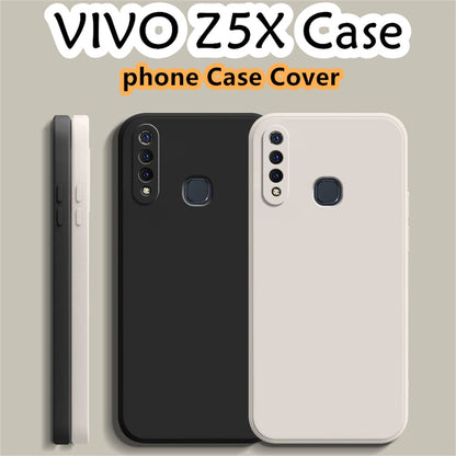 For VIVO Z5X Cover Drop and wear resistant Silicone Full Case Classic Simple Solid Color Phone Case Cover