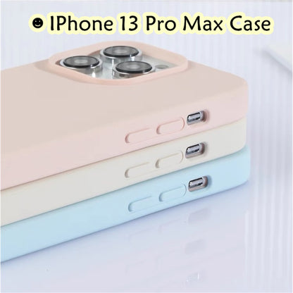 For IPhone 13 Pro Max Cover Drop and wear resistant Silicone Full Case Classic Simple Solid Color Phone Case Cover