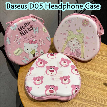 For Baseus D05 Headphone Case Cartoon Creative Patterns Headset Earpads Storage Bag Casing Box