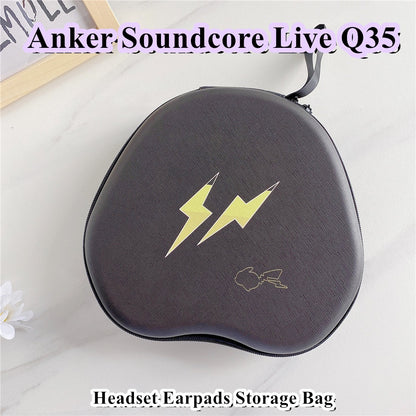 For Anker Soundcore Live Q35 Headphone Case Cartoon Creative Patterns Headset Earpads Storage Bag Casing Box