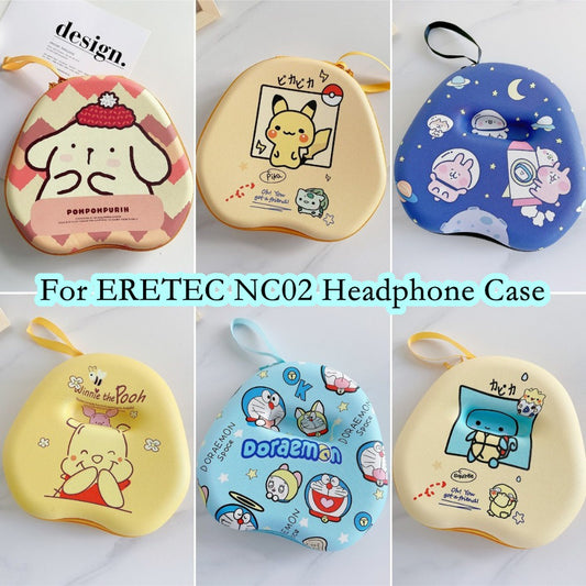 For ERETEC NC02 Headphone Case Cartoon Creative Patterns Headset Earpads Storage Bag Casing Box