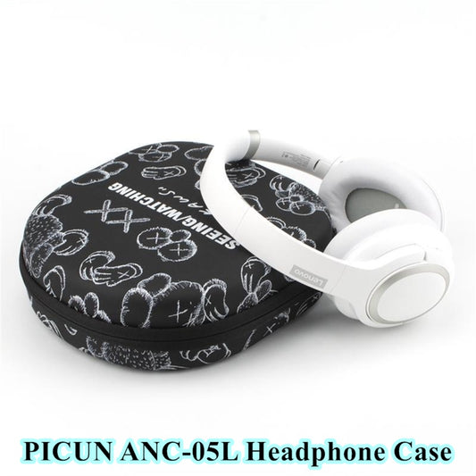 For PICUN ANC-05L Headphone Case Cartoon Creative Patterns Headset Earpads Storage Bag Casing Box