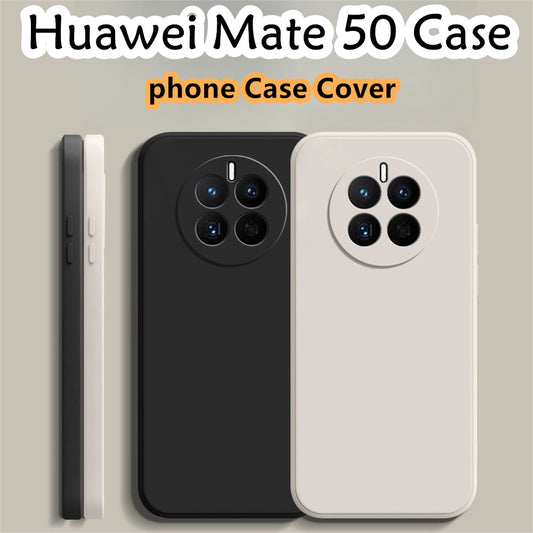 For Huawei Mate 50 Cover Drop and wear resistant Silicone Full Case Classic Simple Solid Color Phone Case Cover