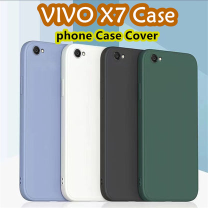 For VIVO X7 Cover Drop and wear resistant Silicone Full Case Classic Simple Solid Color Phone Case Cover