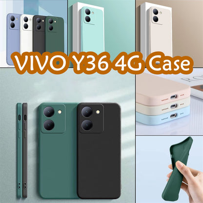 For VIVO Y36 4G Cover Drop and wear resistant Silicone Full Case Classic Simple Solid Color Phone Case Cover