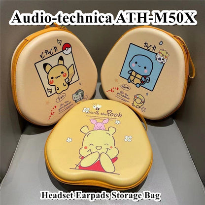 For Audio-technica ATH-M50X Headphone Case Cartoon Creative Patterns Headset Earpads Storage Bag Casing Box