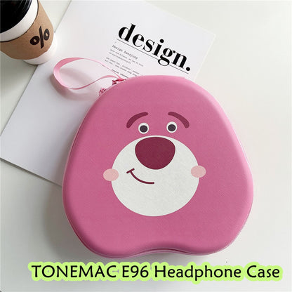 For TONEMAC E96 Headphone Case Cartoon Creative Patterns Headset Earpads Storage Bag Casing Box