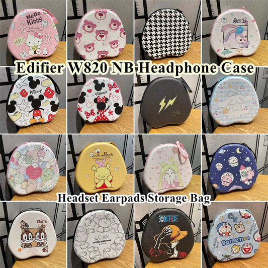 For Edifier W820 NB Headphone Case Cartoon Creative Patterns Headset Earpads Storage Bag Casing Box