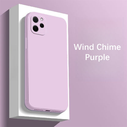 For Huawei Nova Y61 Cover Drop and wear resistant Silicone Full Case Classic Simple Solid Color Phone Case Cover