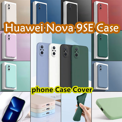 For Huawei Nova 9 SE Cover Drop and wear resistant Silicone Full Case Classic Simple Solid Color Phone Case Cover