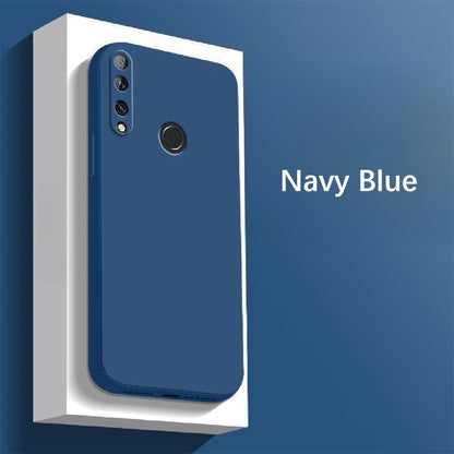 For Huawei Y6P Cover Drop and wear resistant Silicone Full Case Classic Simple Solid Color Phone Case Cover