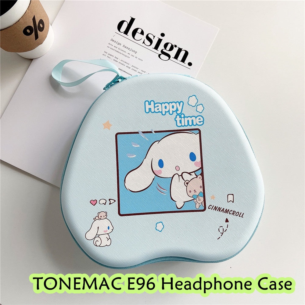 For TONEMAC E96 Headphone Case Cartoon Creative Patterns Headset Earpads Storage Bag Casing Box