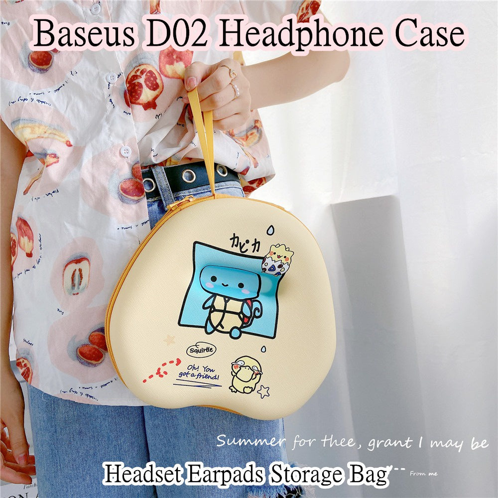 For Baseus D02 Headphone Case Cartoon Creative Patterns Headset Earpads Storage Bag Casing Box
