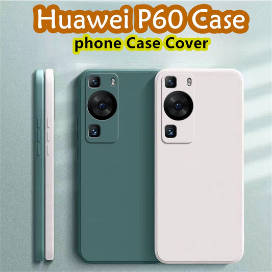 For Huawei P60 Cover Drop and wear resistant Silicone Full Case Classic Simple Solid Color Phone Case Cover