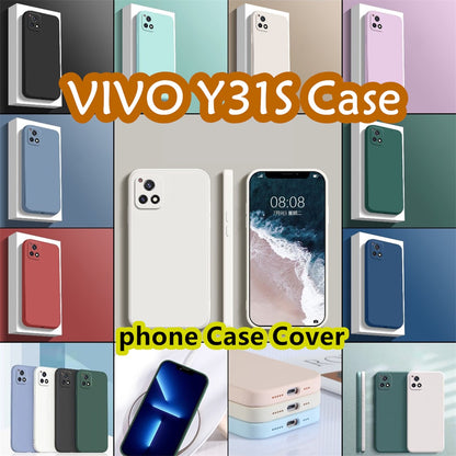 For VIVO Y31S Cover Drop and wear resistant Silicone Full Case Classic Simple Solid Color Phone Case Cover