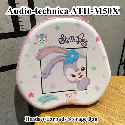 For Audio-technica ATH-M50X Headphone Case Cartoon Creative Patterns Headset Earpads Storage Bag Casing Box