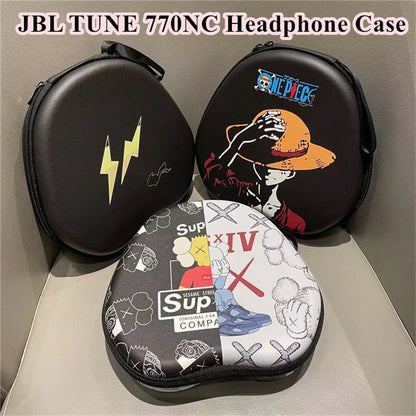 For JBL TUNE 770NC Headphone Case Cartoon Creative Patterns Headset Earpads Storage Bag Casing Box