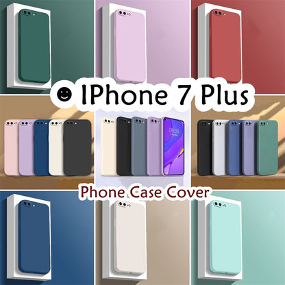 For IPhone 7 Plus Cover Drop and wear resistant Silicone Full Case Classic Simple Solid Color Phone Case Cover