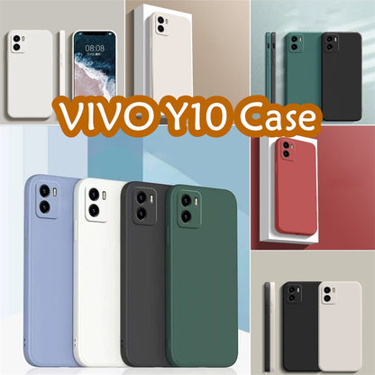 For VIVO Y10 Cover Drop and wear resistant Silicone Full Case Classic Simple Solid Color Phone Case Cover