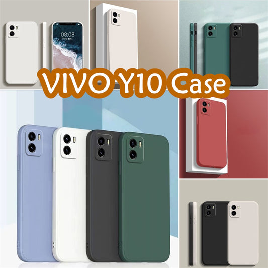 For VIVO Y10 Cover Drop and wear resistant Silicone Full Case Classic Simple Solid Color Phone Case Cover