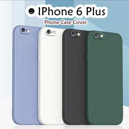 For IPhone 6 Plus Cover Drop and wear resistant Silicone Full Case Classic Simple Solid Color Phone Case Cover