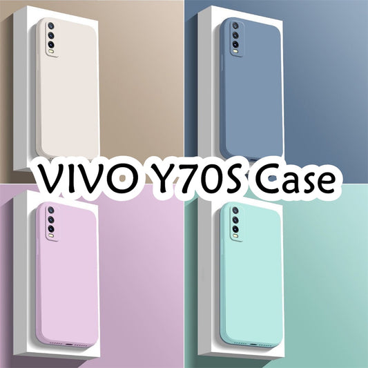 For VIVO Y70S Cover Drop and wear resistant Silicone Full Case Classic Simple Solid Color Phone Case Cover