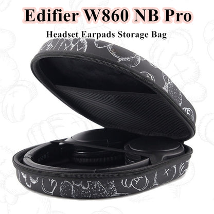For Edifier W860 NB Pro Headphone Case Cartoon Creative Patterns Headset Earpads Storage Bag Casing Box