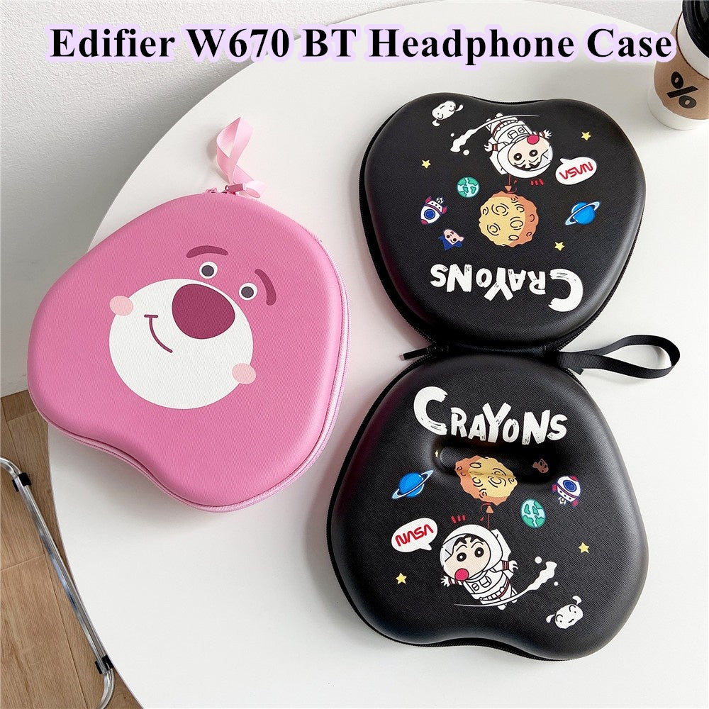 For Edifier W670 BT Headphone Case Cartoon Creative Patterns Headset Earpads Storage Bag Casing Box