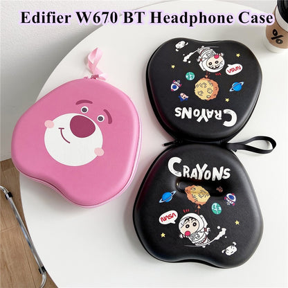 For Edifier W670 BT Headphone Case Cartoon Creative Patterns Headset Earpads Storage Bag Casing Box