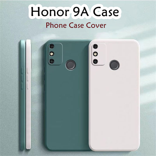 For Honor 9A Cover Drop and wear resistant Silicone Full Case Classic Simple Solid Color Phone Case Cover
